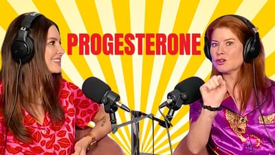 Amy Edwards and Whitney Stropp of Anything But Mid discussing progesterone and HRT