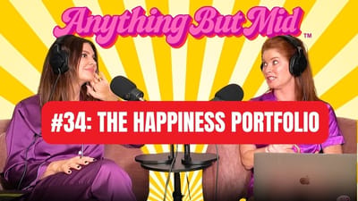Amy Edwards and Whitney Stropp of Anything But Mid discussing Arthur Brooks' happiness portfolio