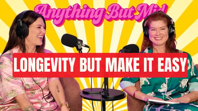 Amy Edwards and Whitney Stropp of Anything But Mid discussing lazy longevity fitness